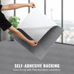 VEVOR Carpet Tiles Peel and Stick, 24” x 24” Squares Self Adhesive Carpet Floor Tile, Soft Padded Carpet Tiles, Easy Install DIY for Bedroom Living Room Indoor Outdoor (9Tiles, Light Gray)