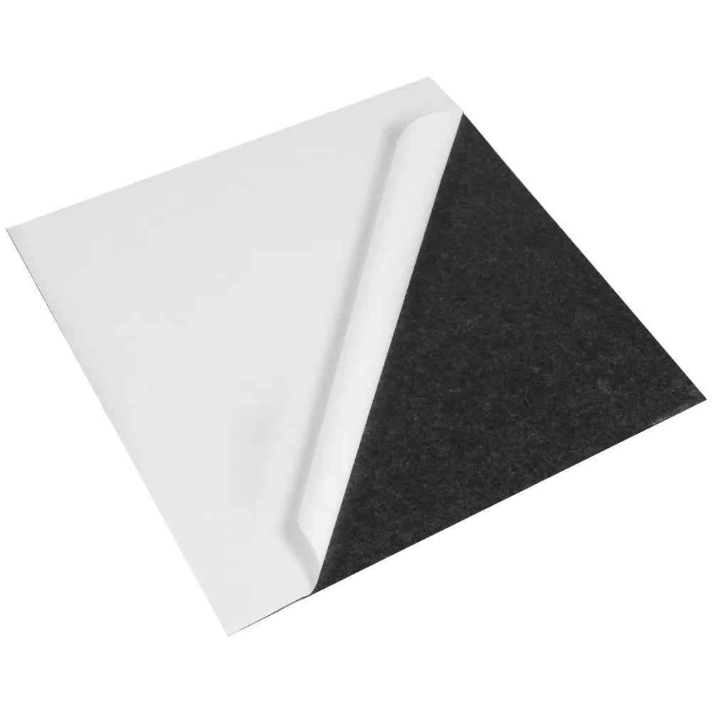 VEVOR Carpet Tiles Peel and Stick, 24” x 24” Squares Self Adhesive Carpet Floor Tile, Soft Padded Carpet Tiles, Easy Install DIY for Bedroom Living Room Indoor Outdoor (15Tiles, Carbon Black)