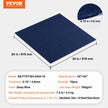 VEVOR Carpet Tiles Peel and Stick, 24” x 24” Squares Self Adhesive Carpet Floor Tile, Soft Padded Carpet Tiles, Easy Install DIY for Bedroom Living Room Indoor Outdoor (15Tiles, Dark Blue)