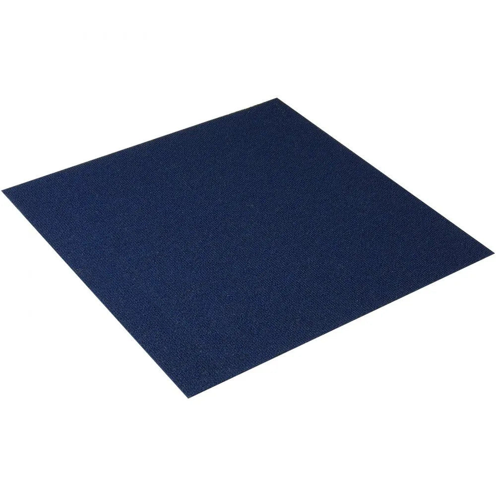 VEVOR Carpet Tiles Peel and Stick, 24” x 24” Squares Self Adhesive Carpet Floor Tile, Soft Padded Carpet Tiles, Easy Install DIY for Bedroom Living Room Indoor Outdoor (15Tiles, Dark Blue)
