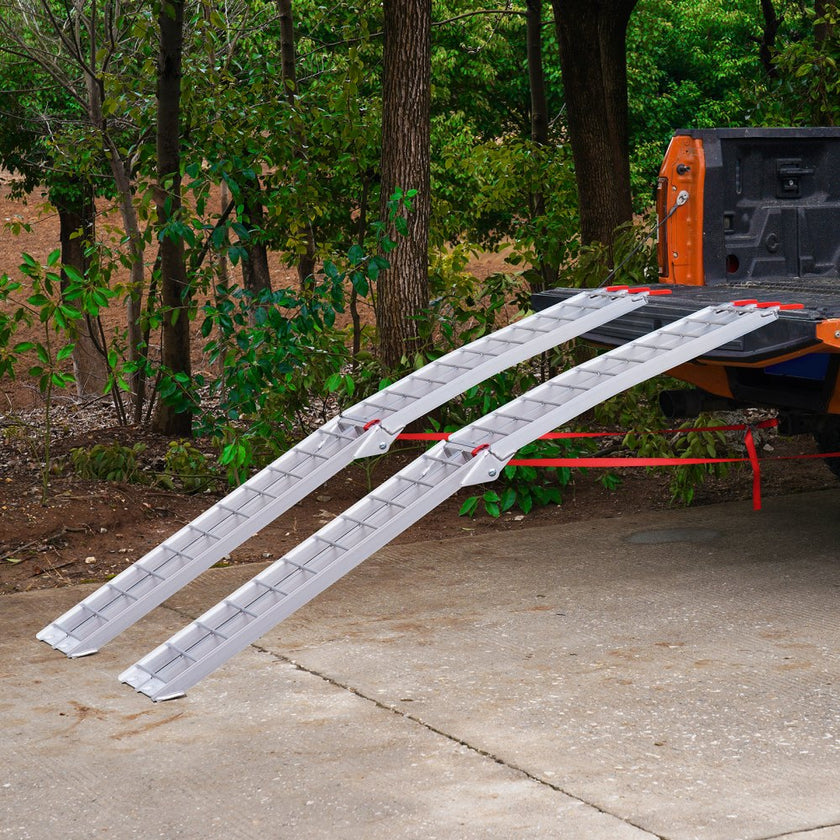 VEVOR Aluminum Ramps, 1500 lbs Folding Loading Ramps for Pickup Trucks Bed, Trailers Ramp with Load Straps for Dirt Bike, UTV, ATV, Trucks, Lawn Mowers, Snowblower, Cargo Trailer, 89