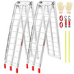 VEVOR Aluminum Ramps, 1500 lbs Folding Loading Ramps for Pickup Trucks Bed, Trailers Ramp with Load Straps for Dirt Bike, UTV, ATV, Trucks, Lawn Mowers, Snowblower, Cargo Trailer, 89