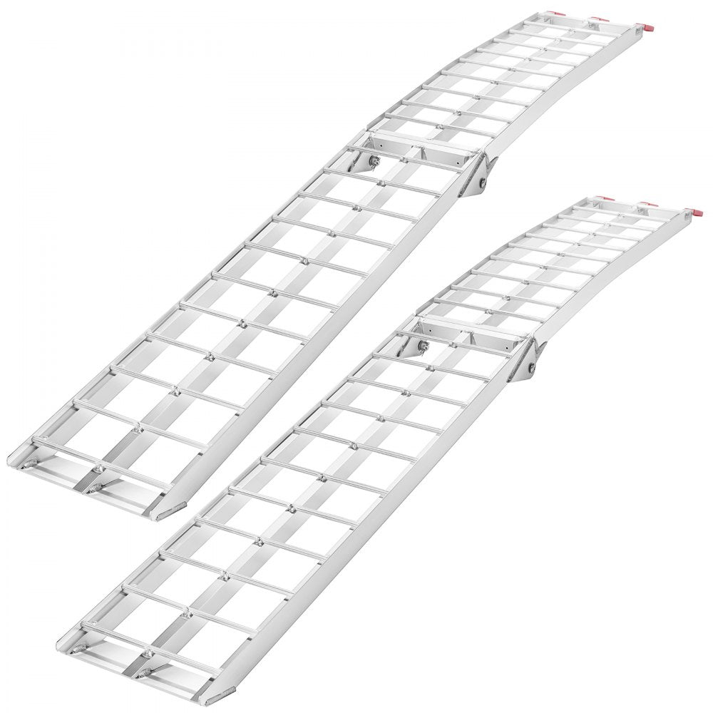 VEVOR Aluminum Ramps, 1500 lbs Folding Loading Ramps for Pickup Trucks Bed, Trailers Ramp with Load Straps for Dirt Bike, UTV, ATV, Trucks, Lawn Mowers, Snowblower, Cargo Trailer, 89
