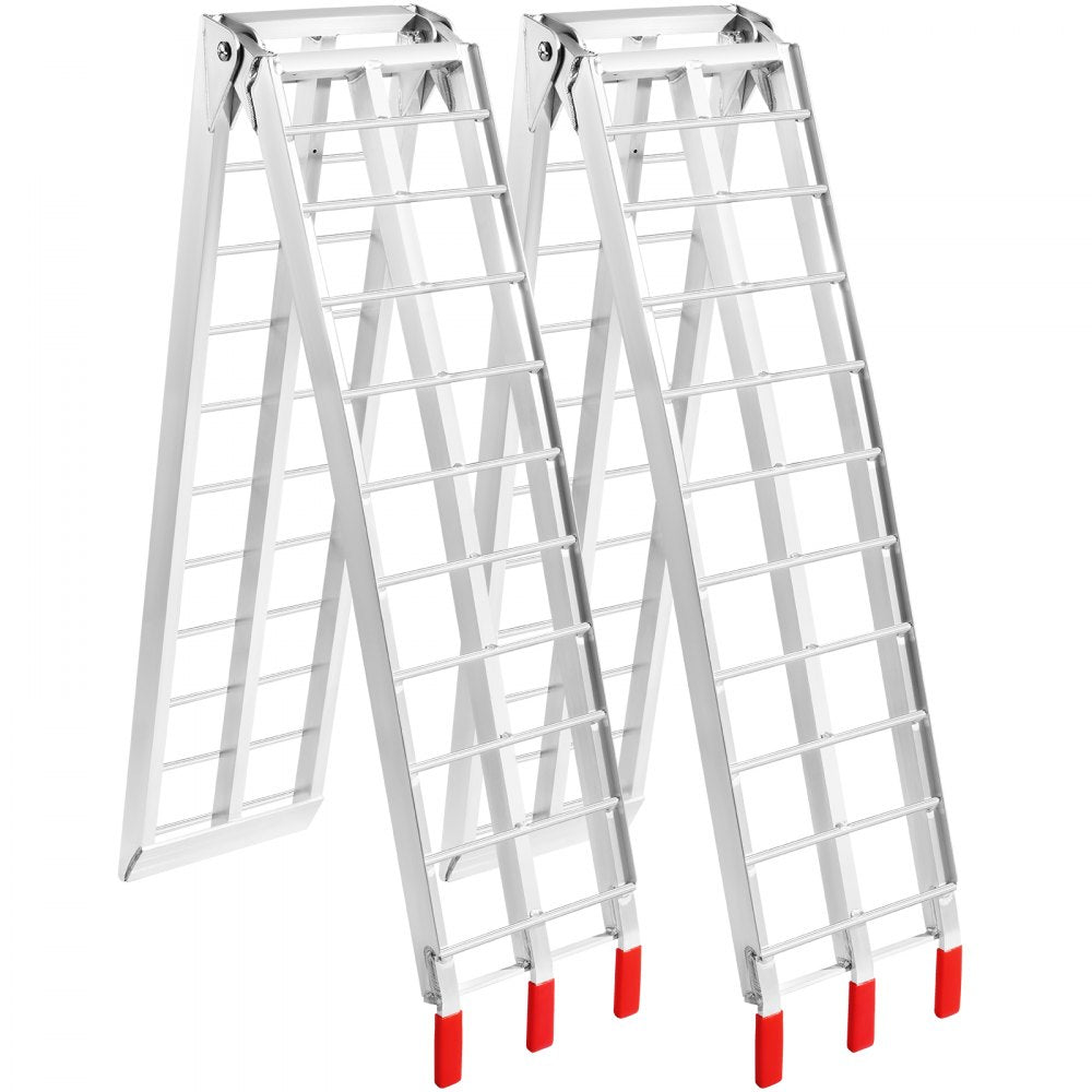 VEVOR Aluminum Ramps, 1500 lbs Folding Loading Ramps for Pickup Trucks Bed, Trailers Ramp with Load Straps for Dirt Bike, UTV, ATV, Trucks, Lawn Mowers, Snowblower, Cargo Trailer, 89
