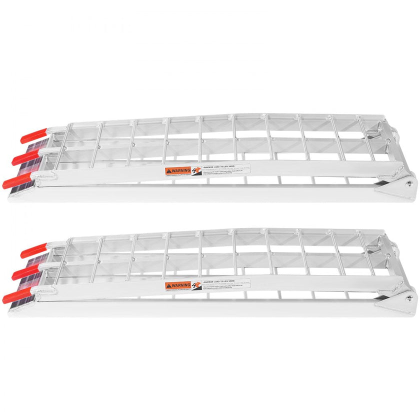 VEVOR Aluminum Ramps, 1500 lbs Folding Loading Ramps for Pickup Trucks Bed, Trailers Ramp with Load Straps for Dirt Bike, UTV, ATV, Trucks, Lawn Mowers, Snowblower, Cargo Trailer, 89