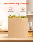 VEVOR Kraft Paper Bags with Handles – 100Pcs Large Eco-Friendly Bags