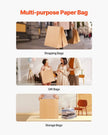 VEVOR Kraft Paper Bags with Handles – 100Pcs Large Eco-Friendly Bags