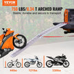 VEVOR Motorcycle Ramps, 750lbs Folding Loading Ramps for Pickup Trucks Bed, Trailers Ramp with Load Straps for Motorcycle, Dirt Bike, UTV, Lawn Mower, Truck, Snowblower, Cargo Trailer, 89