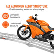 VEVOR Motorcycle Ramps, 750lbs Folding Loading Ramps for Pickup Trucks Bed, Trailers Ramp with Load Straps for Motorcycle, Dirt Bike, UTV, Lawn Mower, Truck, Snowblower, Cargo Trailer, 89