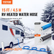 VEVOR 15ft Heated Water Hose for RV -45? Antifreeze Heated Drinking Water Hose