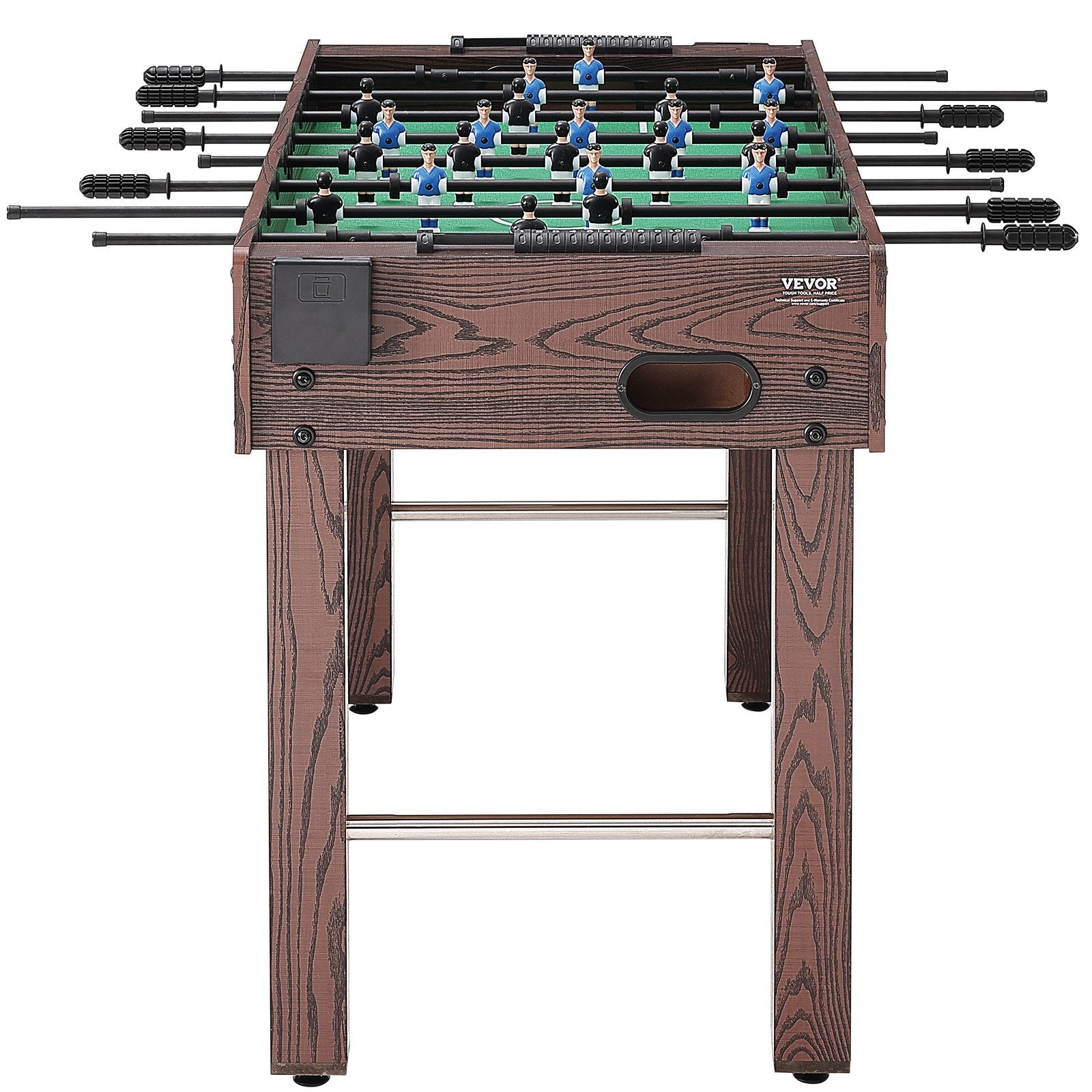 VEVOR Foosball Table, 48 inch Standard Size Foosball Table, Indoor Full Size Foosball Table for Home, Family, and Game Room, Soccer with Foosball Table Set, Includes 2 Balls and 2 Cup Holders