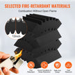 VEVOR Acoustic Foam Panels 4 Pack 16.5 x 6.3 x 12 in Adhesive for Wall Ceiling