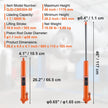 VEVOR Hydraulic Long Ram Jack, 3 Ton Engine Hoist Cylinder with Single Piston Pump And Clevis Base, Hydraulic Ram Cylinder for Engine Lift Hoists, Hydraulic Garage/Shop Cranes, Mechanical, Farm