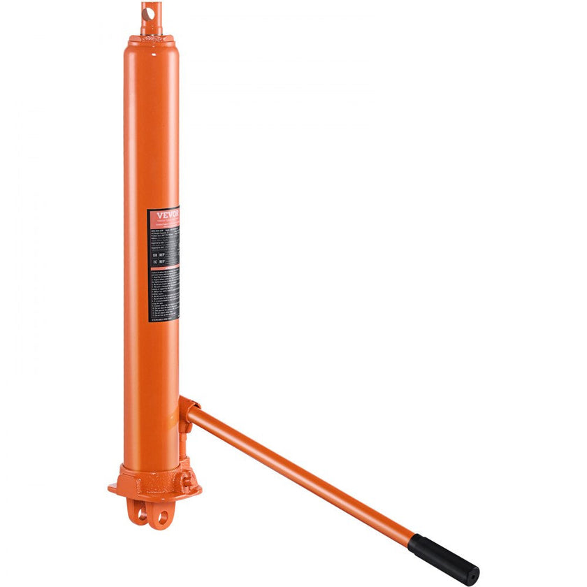 VEVOR Hydraulic Long Ram Jack, 3 Ton Engine Hoist Cylinder with Single Piston Pump And Clevis Base, Hydraulic Ram Cylinder for Engine Lift Hoists, Hydraulic Garage/Shop Cranes, Mechanical, Farm