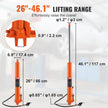 VEVOR Hydraulic Long Ram Jack, 8 Ton Engine Hoist Cylinder with Air Pump and Single Piston Pump, Hydraulic Ram Cylinder Clevis Base for Engine Lift Hoists, Garage/Shop Cranes, Mechanical, Farm