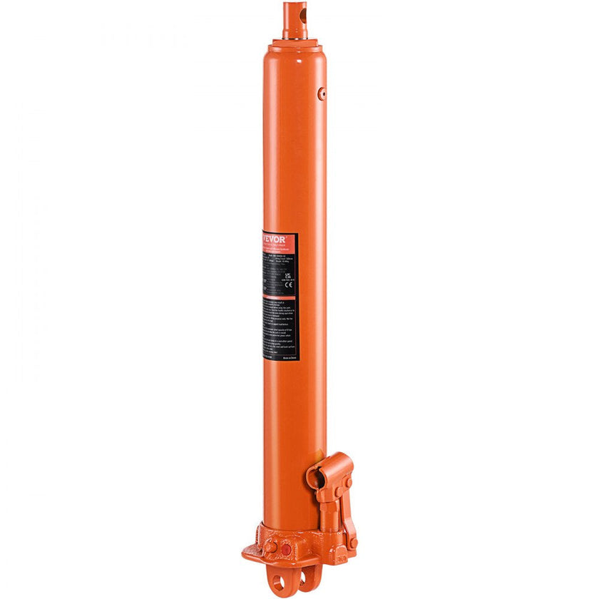 VEVOR Hydraulic Long Ram Jack, 8 Ton Engine Hoist Cylinder with Single Piston Pump And Clevis Base, Hydraulic Ram Cylinder for Engine Lift Hoists, Hydraulic Garage/Shop Cranes, Mechanical, Farm