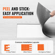 VEVOR Self Adhesive Vinyl Floor Tiles 36 x 6 inch, 36 Tiles 2.5mm Thick Peel & Stick, Light Gray Wood Grain DIY Flooring for Kitchen, Dining Room, Bedrooms & Bathrooms, Easy for Home Decor