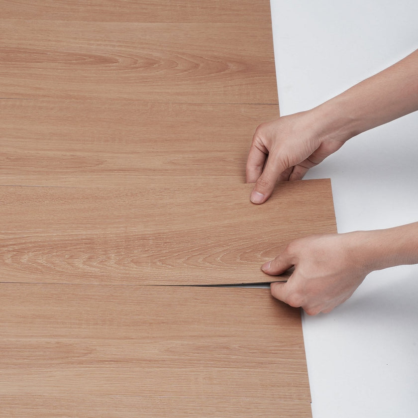 VEVOR Self Adhesive Vinyl Floor Tiles 36 x 6 inch, 36 Tiles 2.5mm Thick Peel & Stick, Natural Wood Grain DIY Flooring for Kitchen, Dining Room, Bedrooms & Bathrooms, Easy for Home Decor