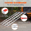 VEVOR Aluminum Ramps, 1500 lbs, Folding Loading Ramp with Load Straps, Tri-Fold Ramp for UTV, ATV, Trucks, Motorcycle, Lawnmower, Snow Blower, 77