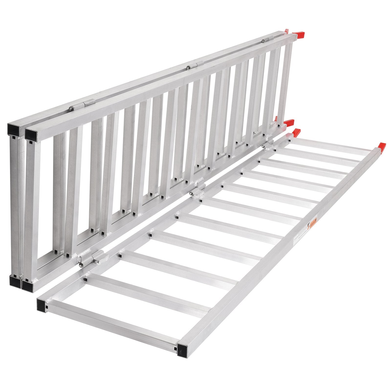 VEVOR Aluminum Ramps, 1500 lbs, Folding Loading Ramp with Load Straps, Tri-Fold Ramp for UTV, ATV, Trucks, Motorcycle, Lawnmower, Snow Blower, 77
