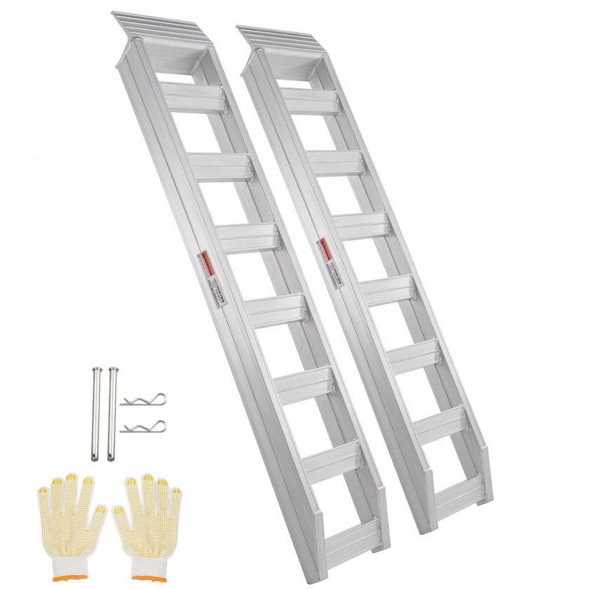 VEVOR Aluminum Ramps, 8810 lbs, Heavy-duty Ramps with Top Hook Attaching End, Universal Loading Ramp for Motorcycle, Tractor, ATV/UTV, Trucks, Lawn Mower, 72