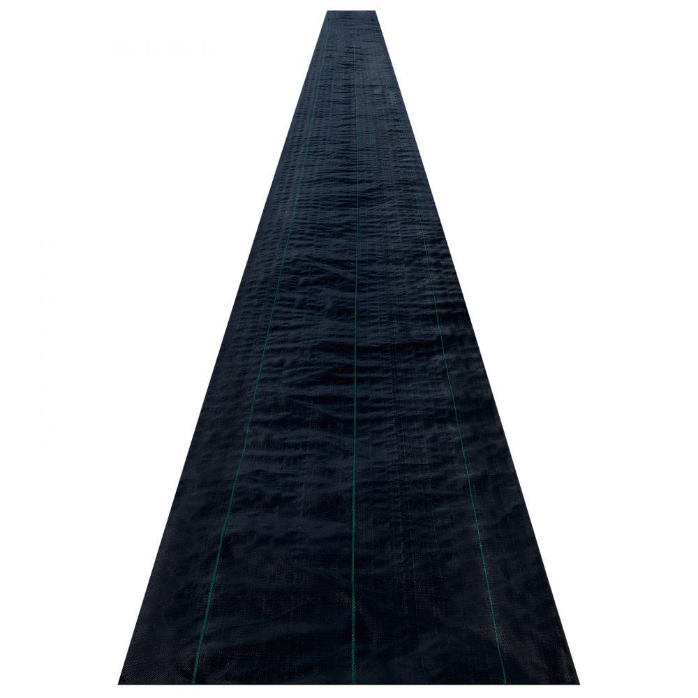 VEVOR Weed Barrier Landscape Fabric, 6 x 250 ft, 4.1 Oz Premium Woven Ground Cover, Heavy Duty PP Material & Easy Setup, Weed Control for Outdoor Garden, Lawn, Driveway, Black