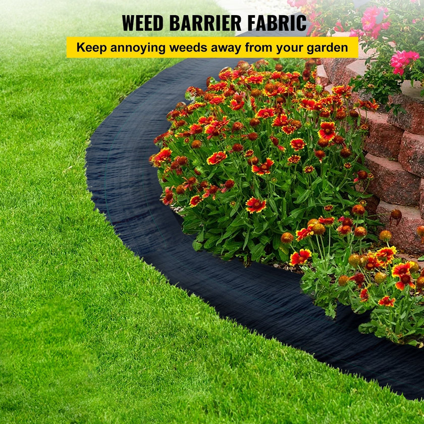 20 YEAR 6.5x330 ft Heavy Duty PP Woven Weed Barrier Landscape Ground Cover 3.2Oz