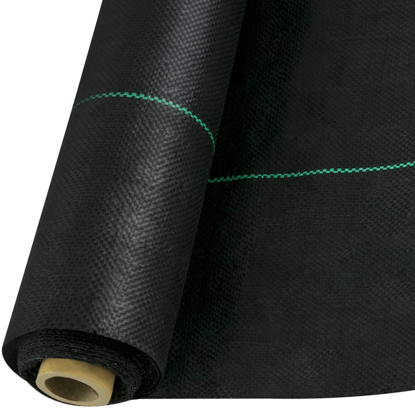 VEVOR 6FTx300FT Premium Weed Barrier Fabric Heavy Duty 1.5OZ, Woven Weed Control Fabric, High Permeability Good for Flower Bed, Geotextile Fabric for Underlayment, Polyethylene Ground Cover