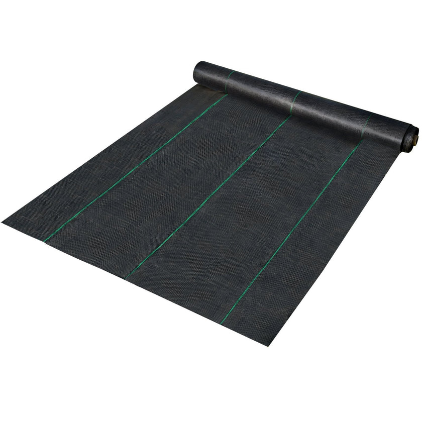 VEVOR 6FTx300FT Premium Weed Barrier Fabric Heavy Duty 1.5OZ, Woven Weed Control Fabric, High Permeability Good for Flower Bed, Geotextile Fabric for Underlayment, Polyethylene Ground Cover