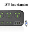 USB Power Strip Smart British Plug Multi-function Power Surge