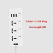 USB Power Strip Smart British Plug Multi-function Power Surge