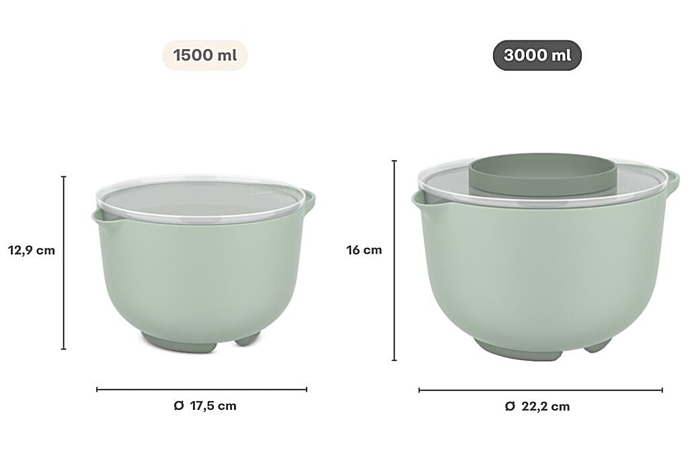 MEPAL - CHEF IT Mixing Bowl with Lid 3000ml / 100oz