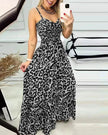 V-neck Brace Dress High Waist Temperament