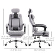 Brady Ergonomic Executive High Back Office Chair with Footrest and Lumbar Support-Grey