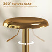 Canmore Modern Adjustable Counter/Bar Stools with Swivel-Set of 2-Gold