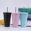 Vacuum stainless steel vacuum flask straw Cup