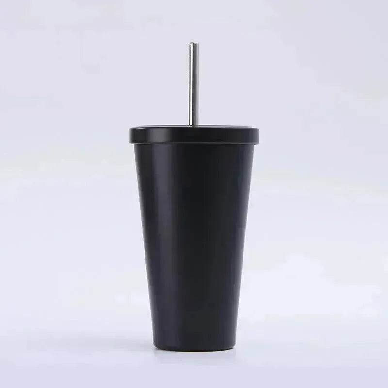 Vacuum stainless steel vacuum flask straw Cup