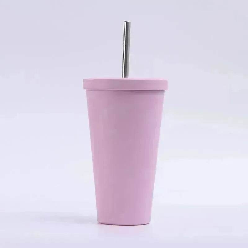 Vacuum stainless steel vacuum flask straw Cup