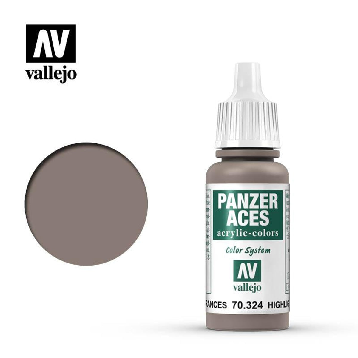Vallejo 70324 Panzer Aces French Tank Crew Highlights Acrylic Paint 17mL NIB