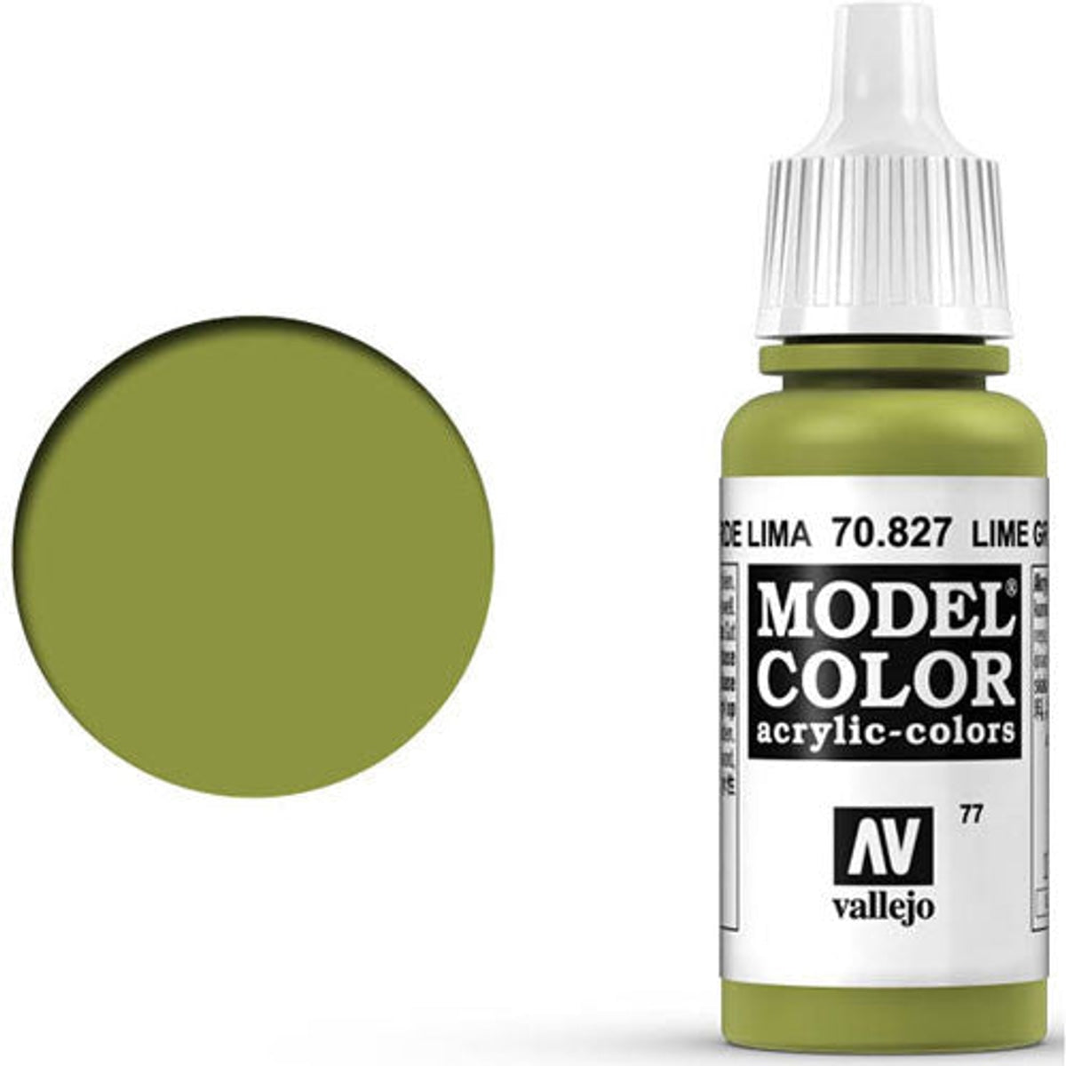Vallejo 70827 Model Color Lime Green Acrylic Paint 17mL NIB