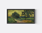 Van Gogh Landscape at Twilight Print: Impressionist Panoramic Art