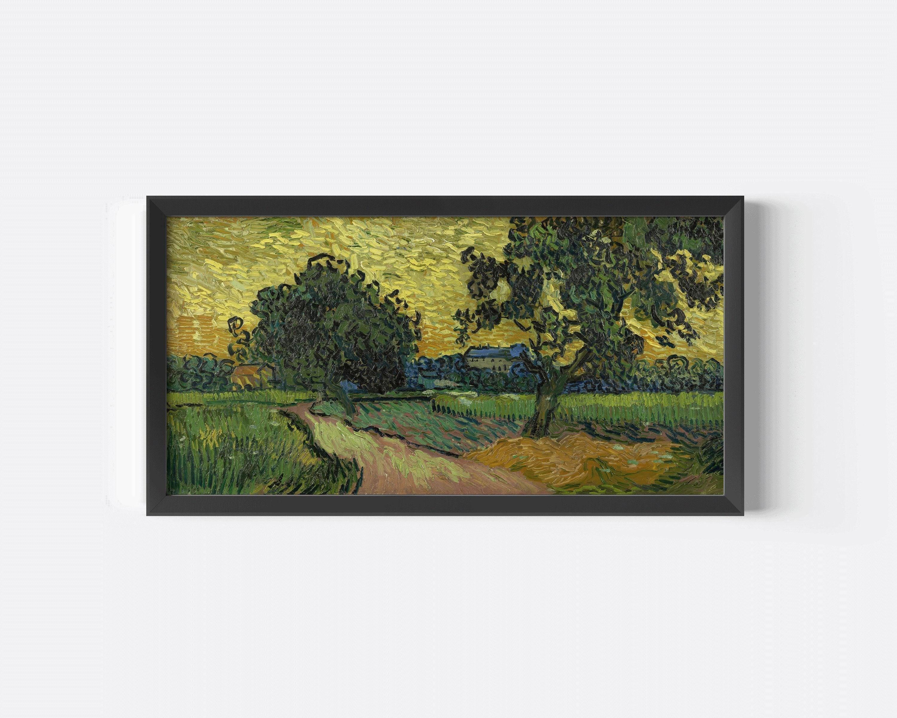 Van Gogh Landscape at Twilight Print: Impressionist Panoramic Art