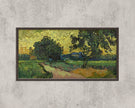 Van Gogh Landscape at Twilight Print: Impressionist Panoramic Art