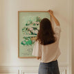 Van Gogh Roses Print: Mint Green Exhibition Poster, Fine Art Giclee