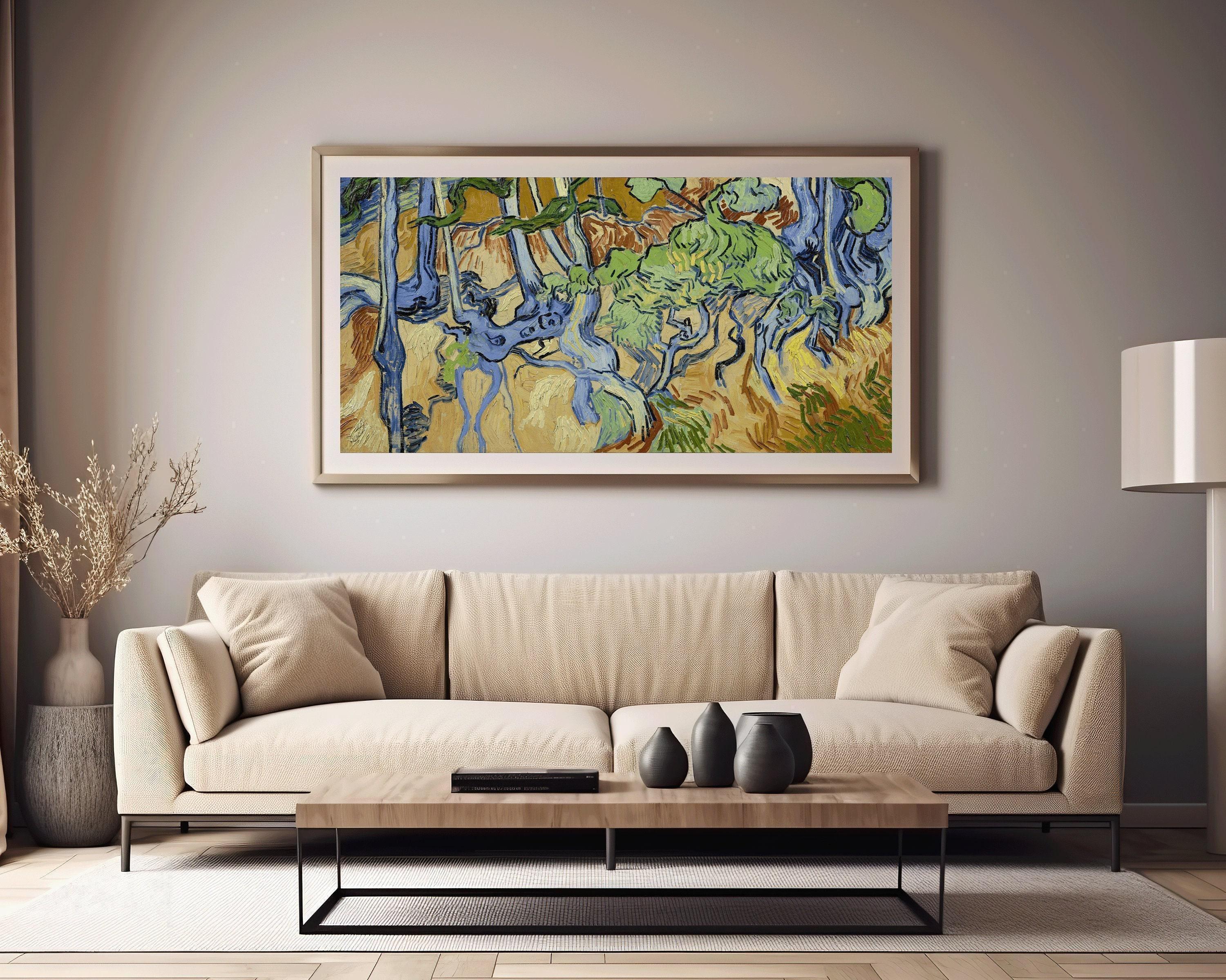 Van Gogh Tree Roots Print: Vintage Impressionist Panoramic Art (2x1)