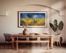Van Gogh Wheatfield with Crows Print: Vintage Panoramic Art, Handframed Option (2x1)