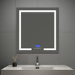 Vanity Mirror with Bluetooth Speaker & Clock – LED Lighted Anti-Fog Bathroom Mirror 30