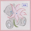 Laura's Design Digital Embroidery Pattern - Teddy Bear with Flower