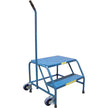 Escaliers à plateforme basculants et roulants, 2 marches, 61 cm L x 74 cm l x 48 cm H, capacité de 136 kg.