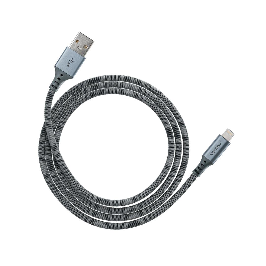 Ventev - Charge & Sync Lightning MFI to USB-A - Steel Gray (AC4 - STL256512)
